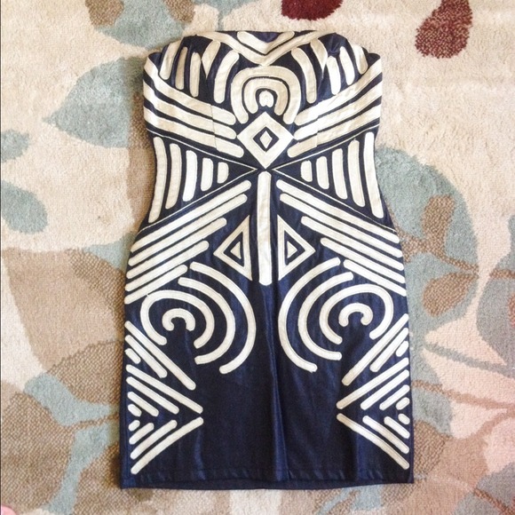 Black and Gold Cocktail Dress - Picture 2 of 5