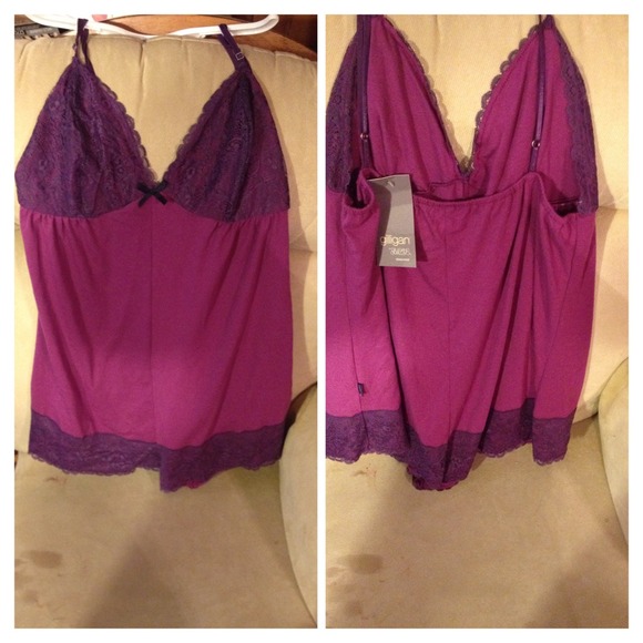 Purple sexy lingerie shorts nighty