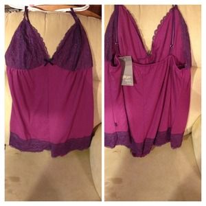 Purple sexy lingerie shorts nighty
