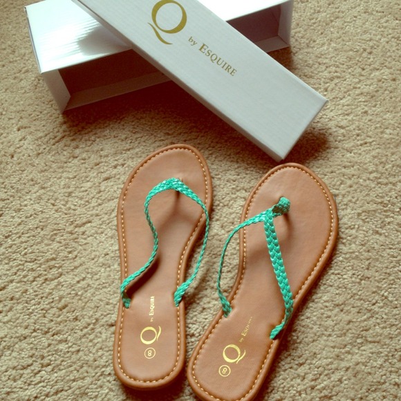 Mint Braided Flip Flop sandal