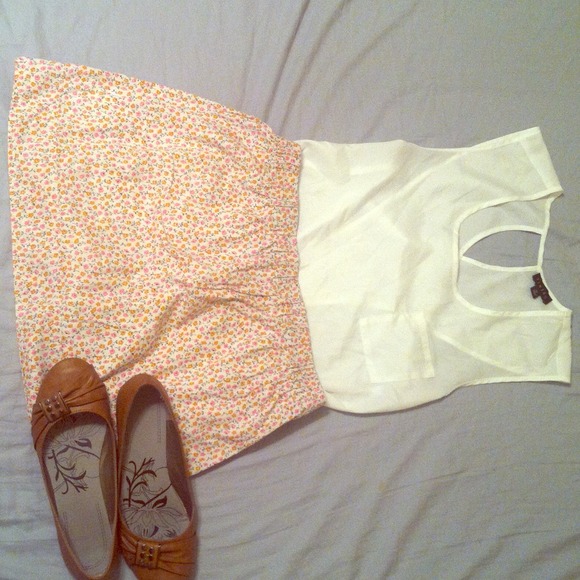 J Crew floral skirt