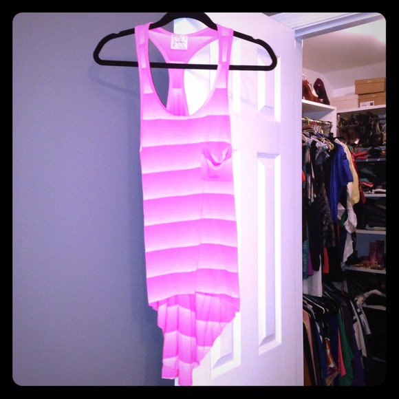 Freeloader pink oversized high low tunic. Small.