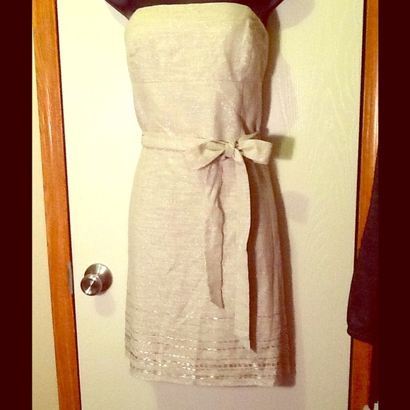 Sassy Ivory & Silver Strapless