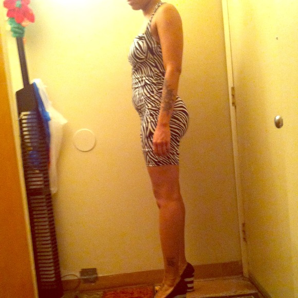 Zebra print summer dress