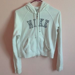 White nike zip up sweater!