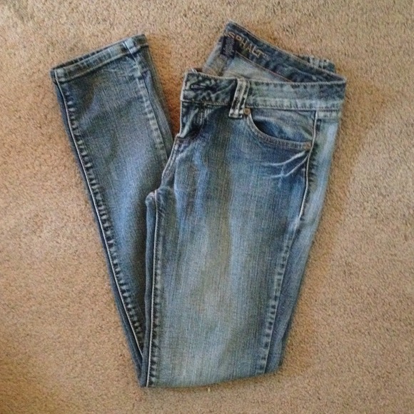 ❌TRADED❌Blue asphalt denim skinny jeans