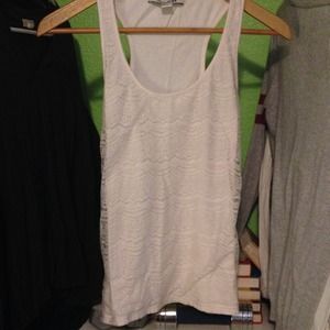 White lace racerback top