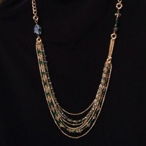 Layered necklace.