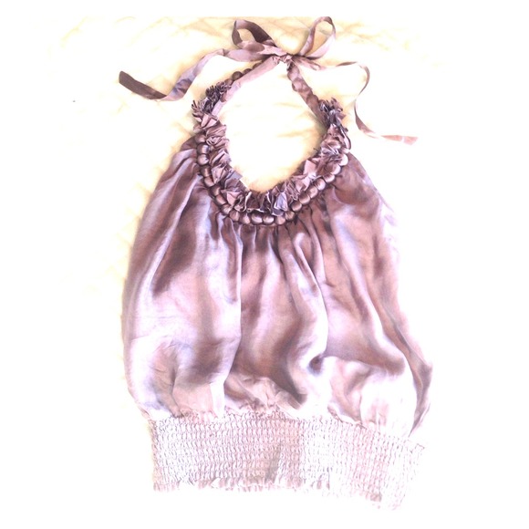 Bebe silk halter top