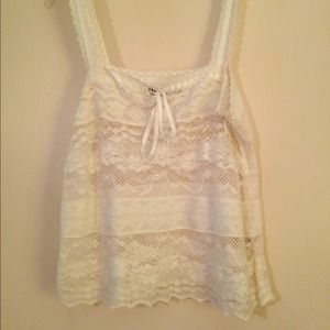 White lace tank top