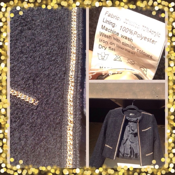 🚫Bundled🚫🎉2X 🎉Black wool jacket - Picture 3 of 3