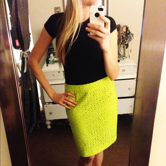 J. Crew Dresses & Skirts - KEEPING!!! 😄 Neon J.Crew Pencil Skirt