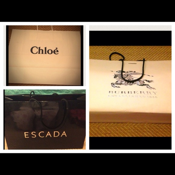 Shopping bag, Chloe,burberry,escada