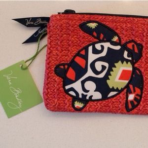 BUNDLE Vera Bradley Seashore luggage tag & pouch
