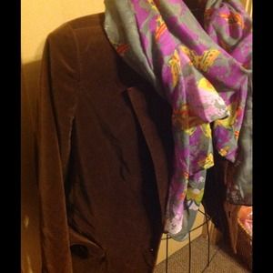 VINTAGE BROWN VELVET BLAZER