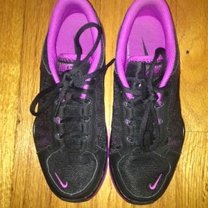 Black and purple nikes