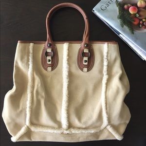 Banana Republic Chatham shearling tote