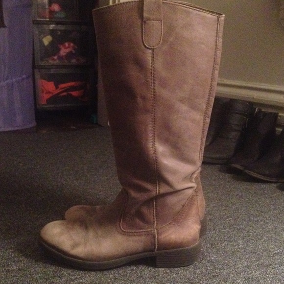 Brown riding boots