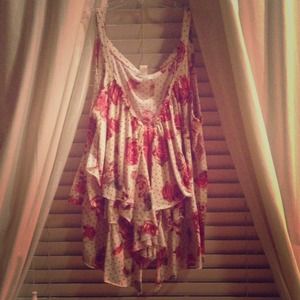 Plus zip front ruffle shirt