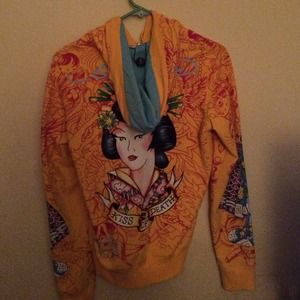 Ed hardy zip up hoodie