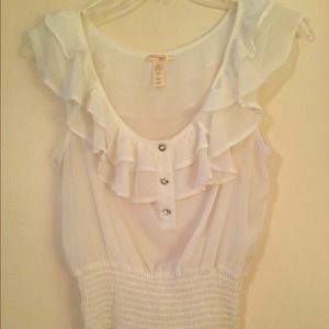Shear white blouse