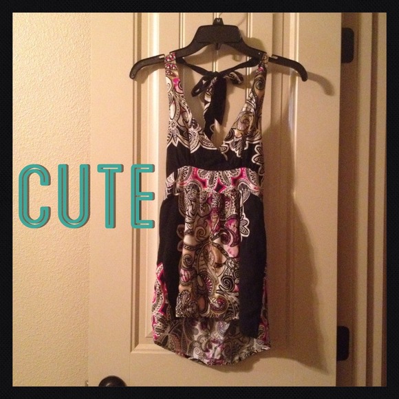 Black Halter Top with cute design