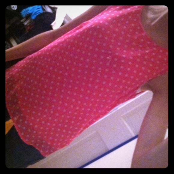 Forever 21 Small pink polka dot top