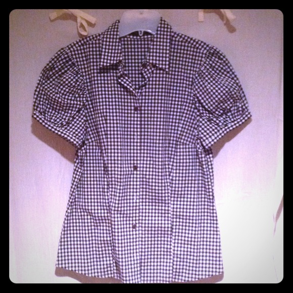 The Limited blk/white gingham blouse