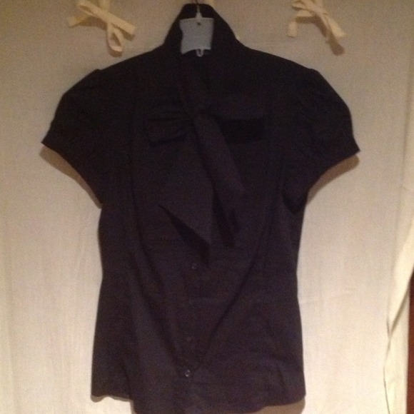 The Limited black bow blouse