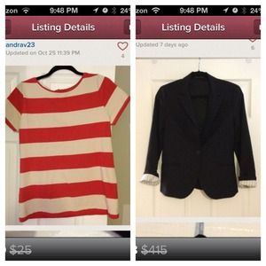 BUNDLED blazer and striped top /// $78