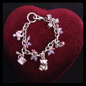 Silver 1st Baby charm bracelet