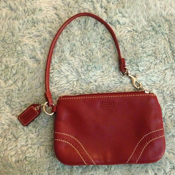 Red Coach Wristlet