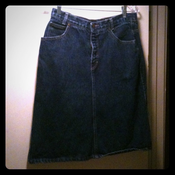 True Vintage Calvin Klein high waisted jean skirt