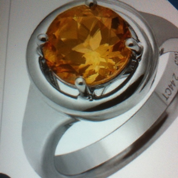 925 sterling silver Citrine ring