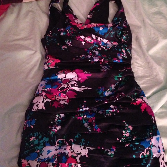 Express ruched cocktail dress size 0