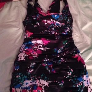 Express ruched cocktail dress size 0