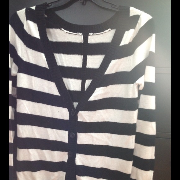 Quilsilver stripe cardigan