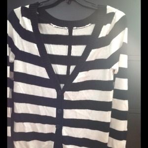 Quilsilver stripe cardigan