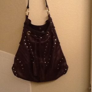 Bulga brown medium studded purse
