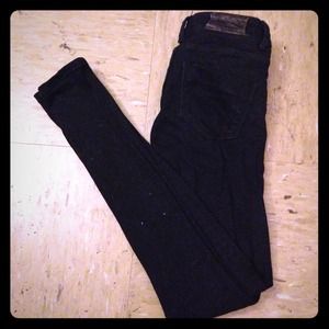 zara super skinny black jeans sz 24