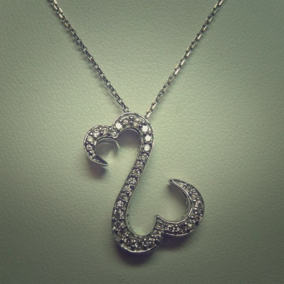 ❌Sold❌14K White Gold Open Heart Pendant Necklace