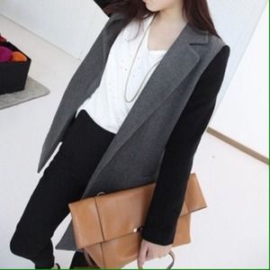 wool contract color winter coat