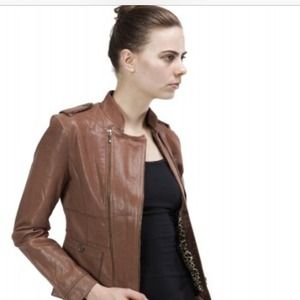 👋Price Reduced👋Double Zip Slim Leather Jacket