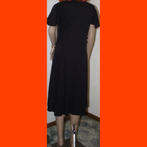Tea Length Black Dress - Picture 2 of 4