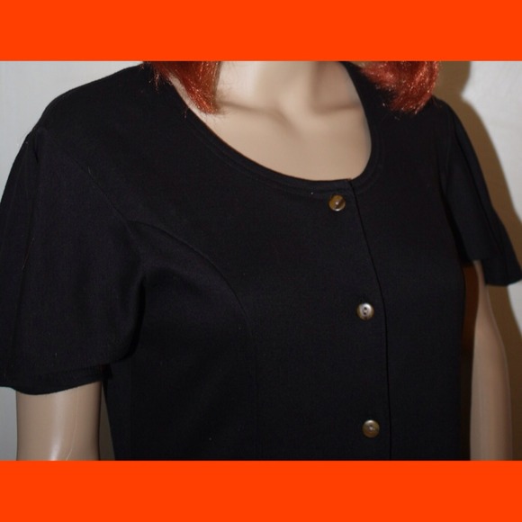 Tea Length Black Dress - Picture 3 of 4