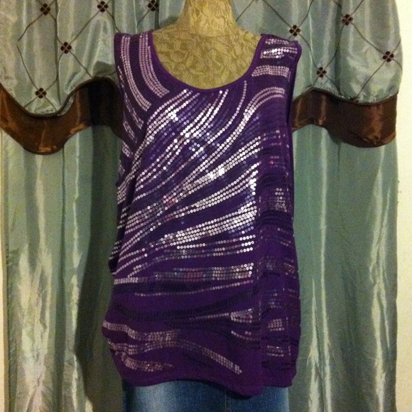 🚫SOLD🚫purple sequin tank