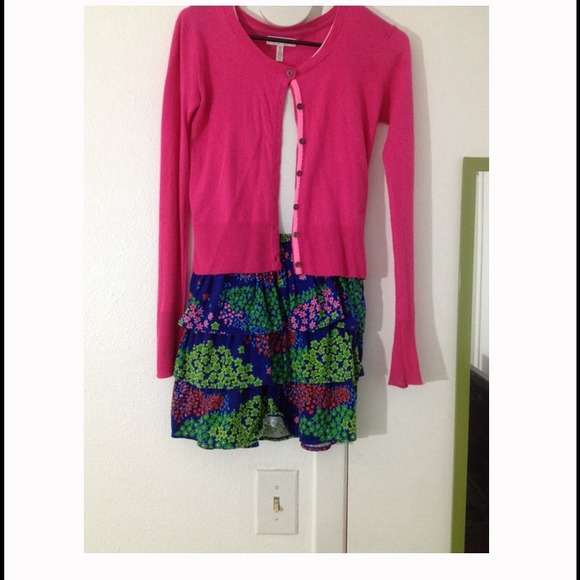 Aeropostale Dress / Pink Cardigan - Picture 1 of 1
