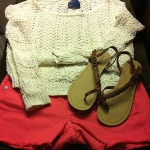 NWT AE midi denim shorts