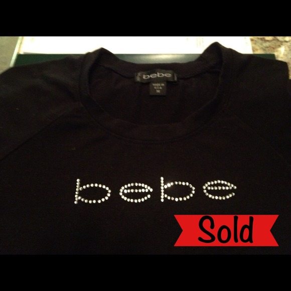 🎉reduced🎉 Bebe black tshirt FITS SMALL - Picture 1 of 1