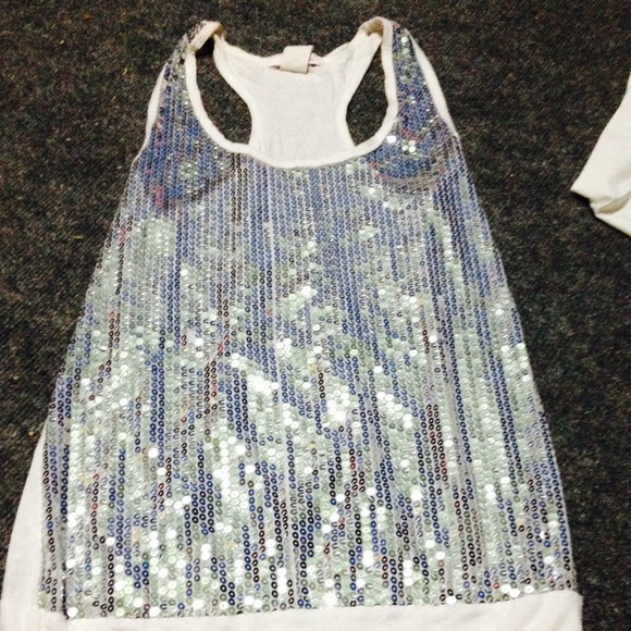Silver Sequin Tank